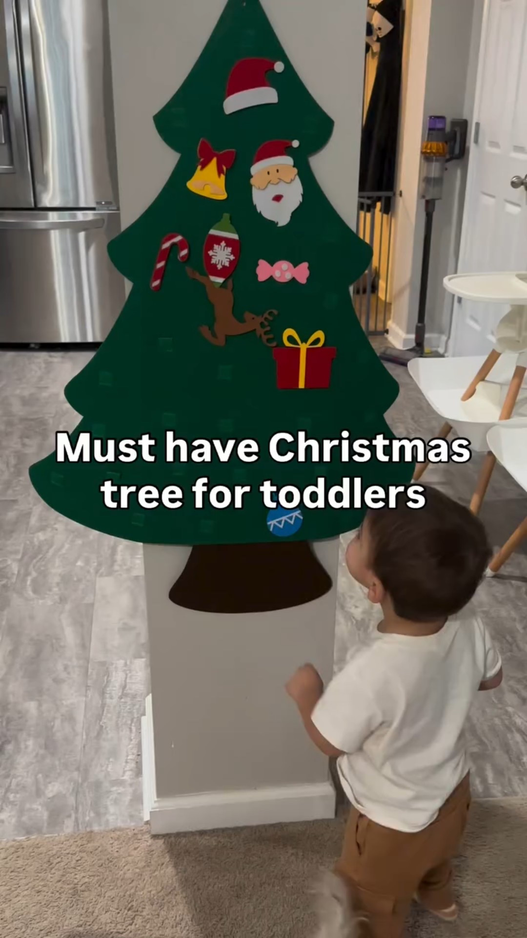 Comment “TREE” for a 🔗. 

This little Christmas tree was great when the twins were babies and they still love it as toddlers! The twins can decorate it over and over, and it keeps tiny hands busy while I get things done. Total win for the holidays and it’s under $20!