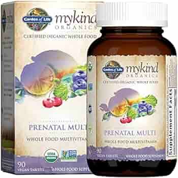 Garden of Life Prenatal Vitamins - mykind Organics Prenatal Multi - 90 Tablets, Vegan Whole Food ... | Amazon (US)
