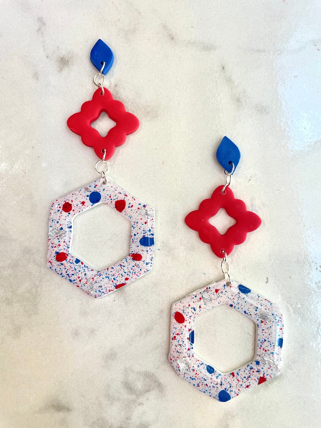 Fourth of July Polymer Clay Earring - Etsy | Etsy (US)
