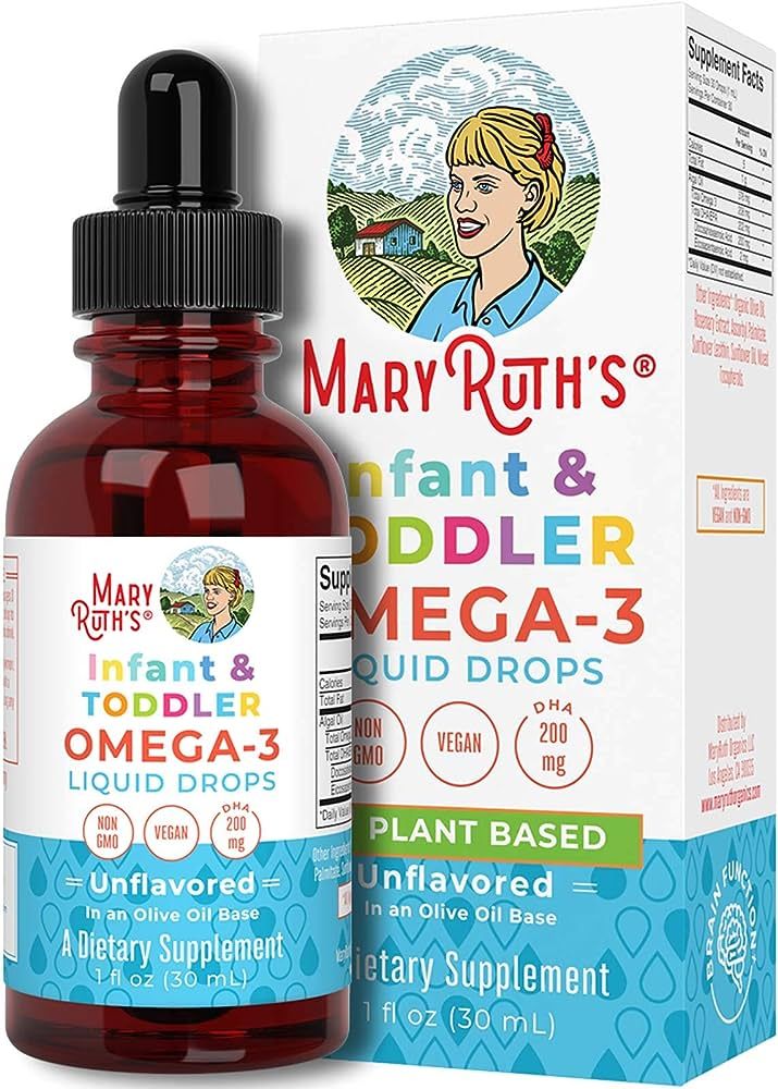 MaryRuth's Infant and Toddler Omega-3 Liquid Drops by | 200mg DHA and 2mg EPA Per Serving | Overa... | Amazon (US)