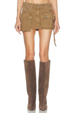 THE ATTICO Cargo Mini Skirt in Tan | FWRD 