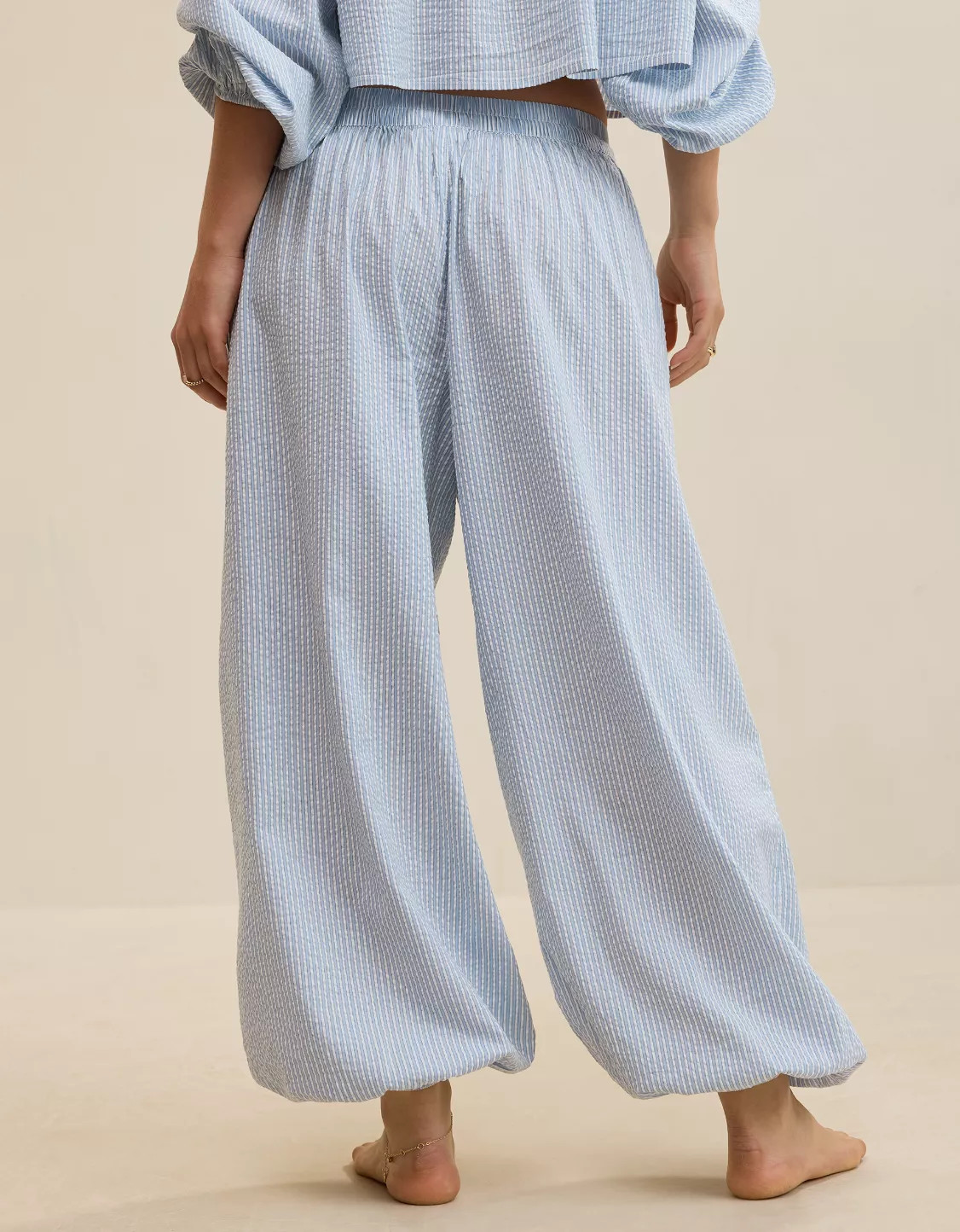 Aerie Seersucker Balloon Pant | Aerie