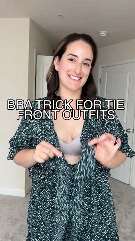 Tie front bra trick! I’m wearing a nursing bra here too! 

#LTKstyletip #LTKbump #LTKparties