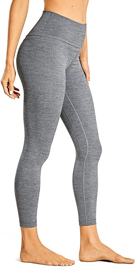 CRZ YOGA Women's Naked Feeling Workout Leggings 25 Inches - 7/8 High Waist Yoga Tight Pants | Amazon (US)