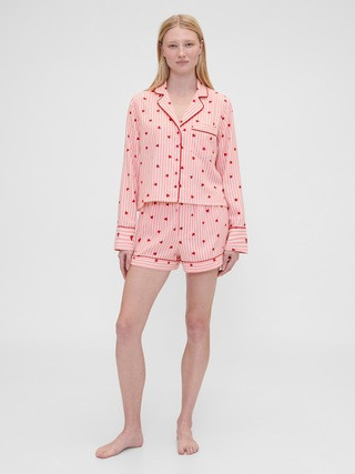 Gap × Summer Fridays Flannel Hearts PJ Boxer Shorts | Gap (US)