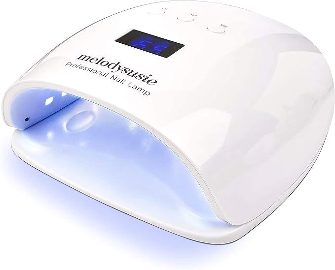 MelodySusie 54W UV LED Nail Lamp, Professional LG Chip Gel Nails UV Nail Dryer with 30 Dual LED U... | Amazon (US)