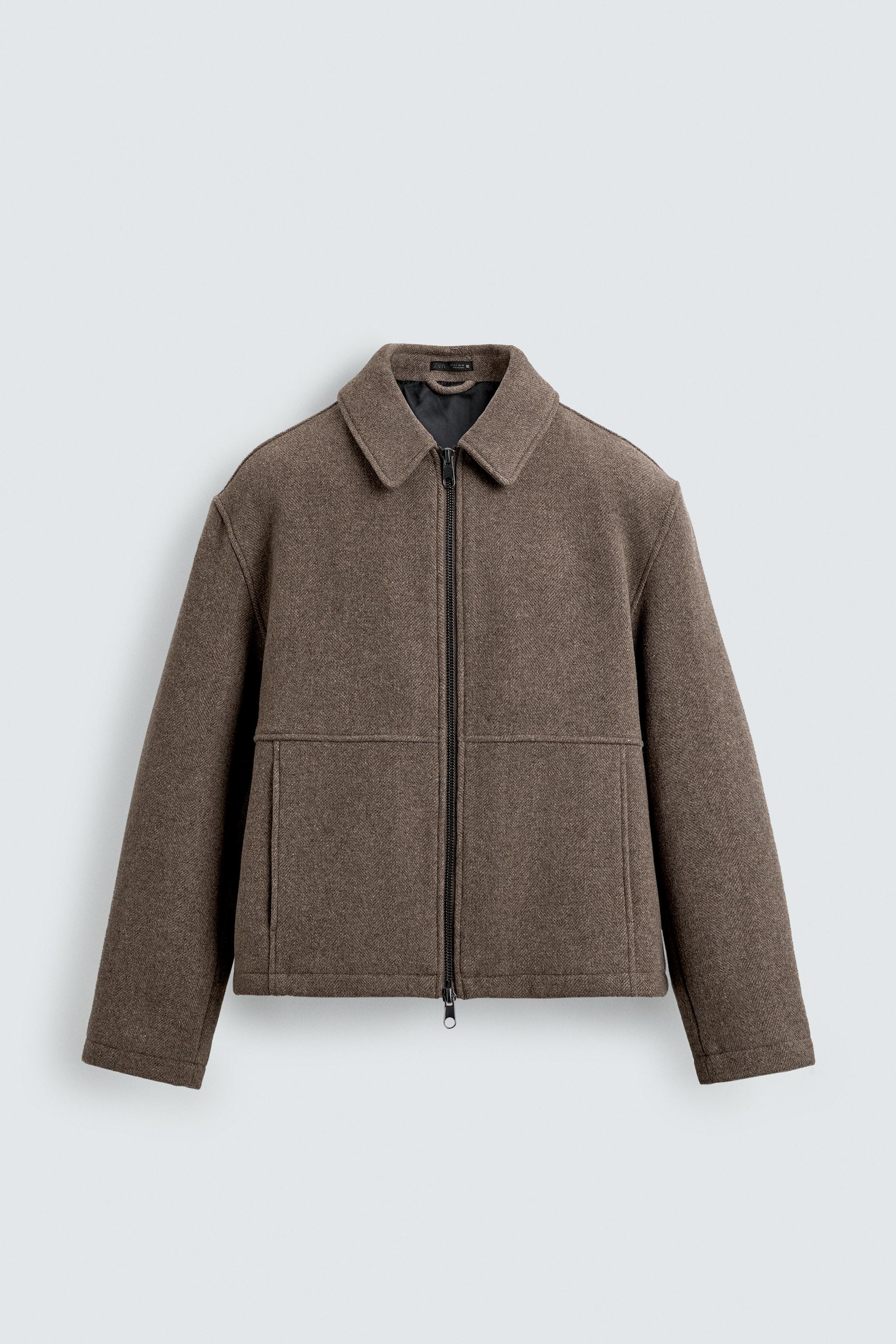 ZIPPERED TEXTURED JACKET | Zara US