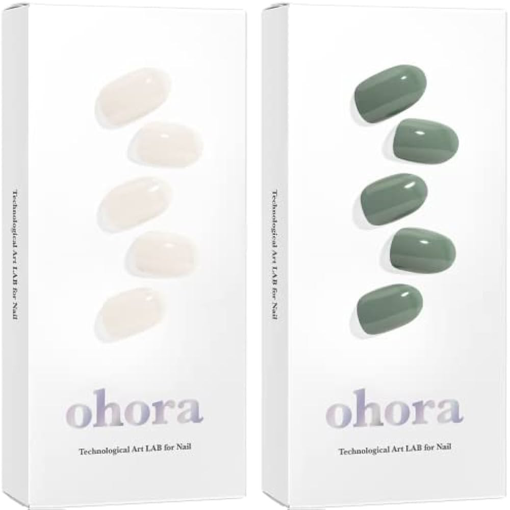 ohora Semi Cured Gel Nail Strips Set of 2(N Cream Cotton, N Cream Leaf)-Works with Any Nail Lamps... | Amazon (US)