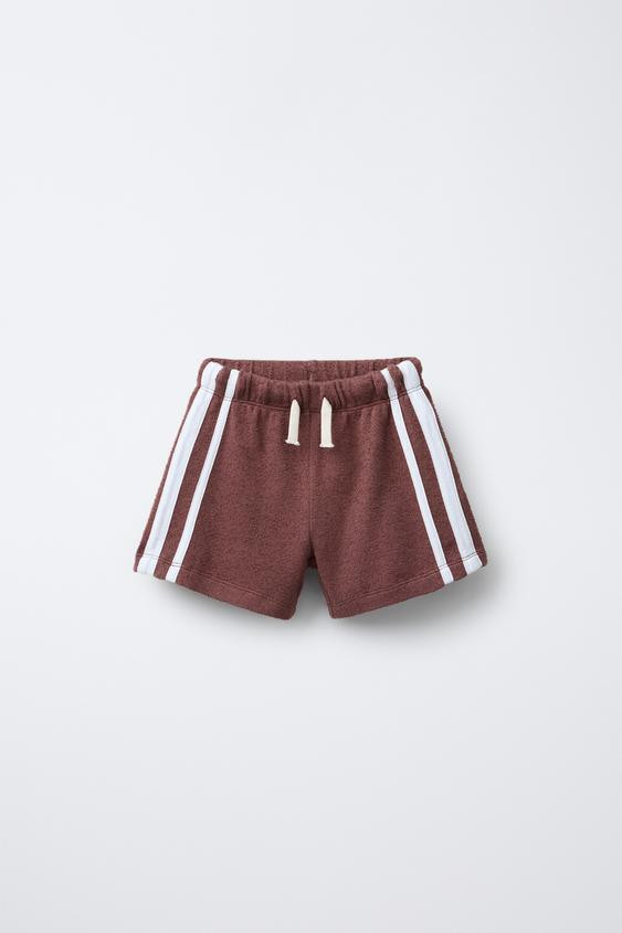 TERRYCLOTH SHORTS WITH SIDE STRIPES | Zara US