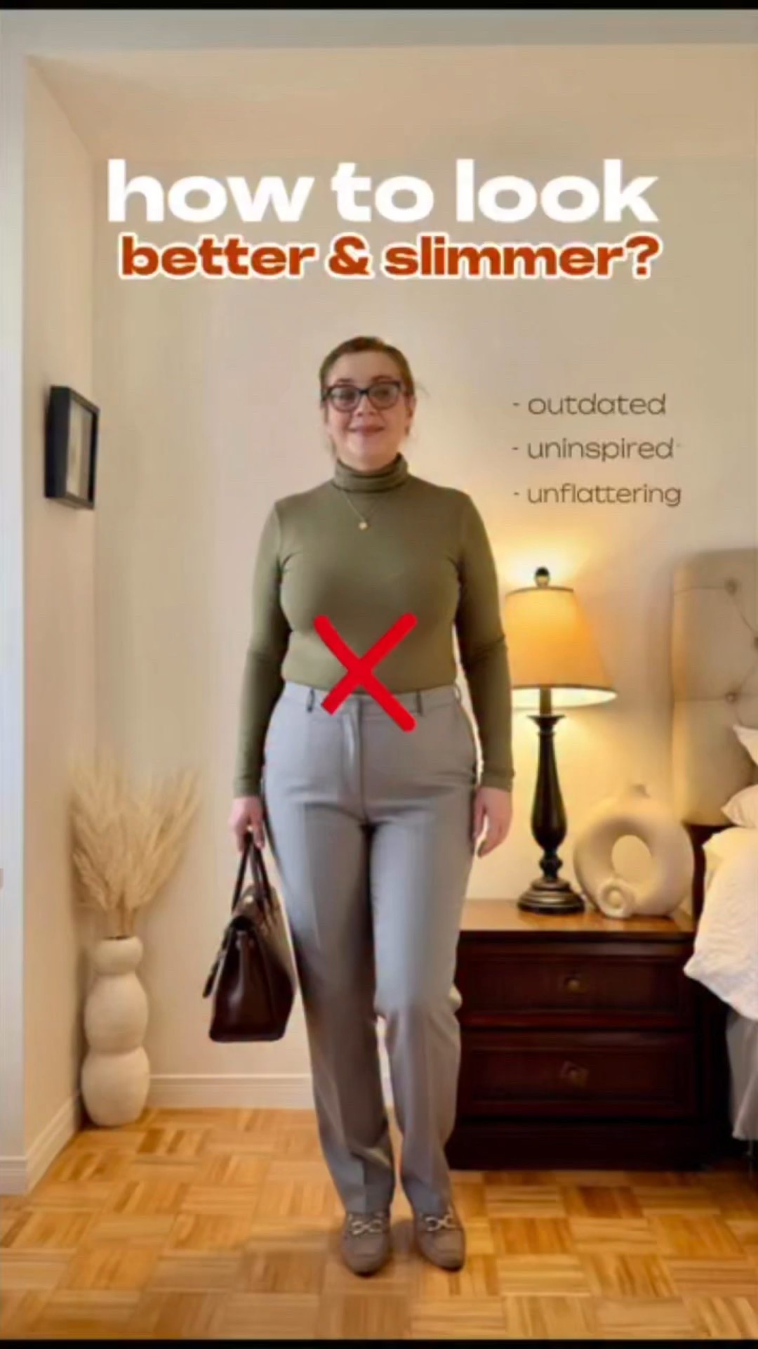 We’ve all worn this outfit — thinking it was flattering… until we saw the photos.  This outfit formula is familiar, classic and safe. But this outfit is outdated and makes us look heavier.  The tight fit outlines the stomach and back rolls and the turtleneck makes face rounder, neck shorter and overall appearance more rounded. 

When people look at us they focus on the face, and when the face looks round they automatically see us as plump even if the body is slim. If you open the neck with a V-neck cut, the face instantly looks slimmer and so does the body.

A few small tweaks like wearing more relaxed fit, opening neckline with v-neck cut and choosing firm fabric that outlines the body but doesn’t cling to it — make us look slimmer, modern and effortless.

Have you worn the first outfit or know someone who does? Which version feels most like you? Comment below ⬇️ 

If you want more easy style tips, see the Highlights « Style Tips » on my Instagram page @mylifeafter_50

Save for the future and share with a friend! 
Follow for more easy tips on style and beauty for women over 40.

#styleover50 
#ElevatedEverydayStyle
#stylingtips 
#HowToStyle
#outfitideas 
#outfitinspiration 
#lookslimmer
#lookmodern
#fashionafter50

#LTKmidsize #LTKwinter #LTKstyletip