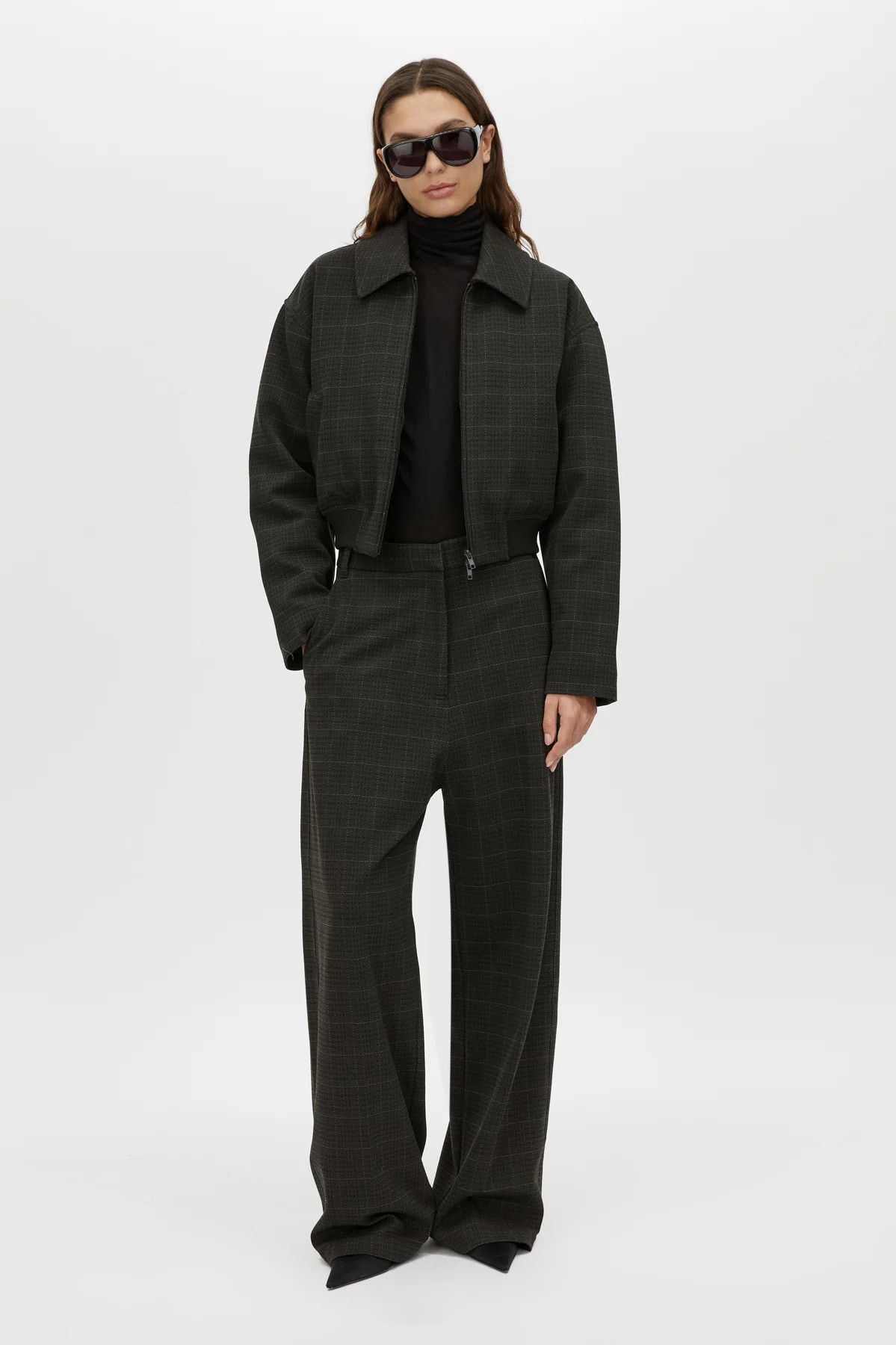 Casio Cropped Bomber in Charcoal Grey - CAMILLA AND MARC\u00ae C&M | CAMILLA AND MARC (ANZ)