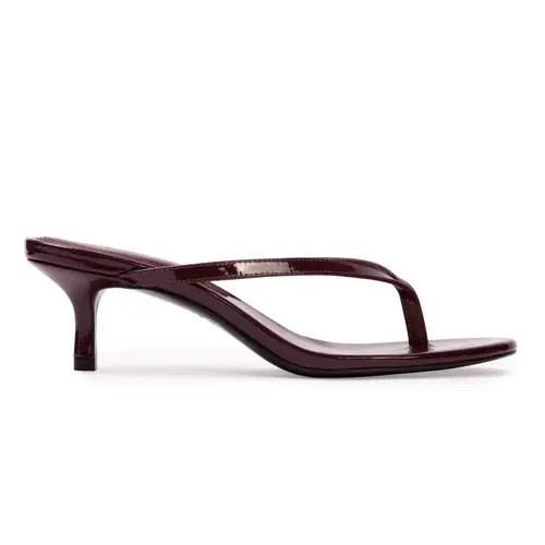 BLACK SUEDE STUDIO Tash 50 Patent Sandal in Bordeaux Patent at Nordstrom, Size 38 | Nordstrom