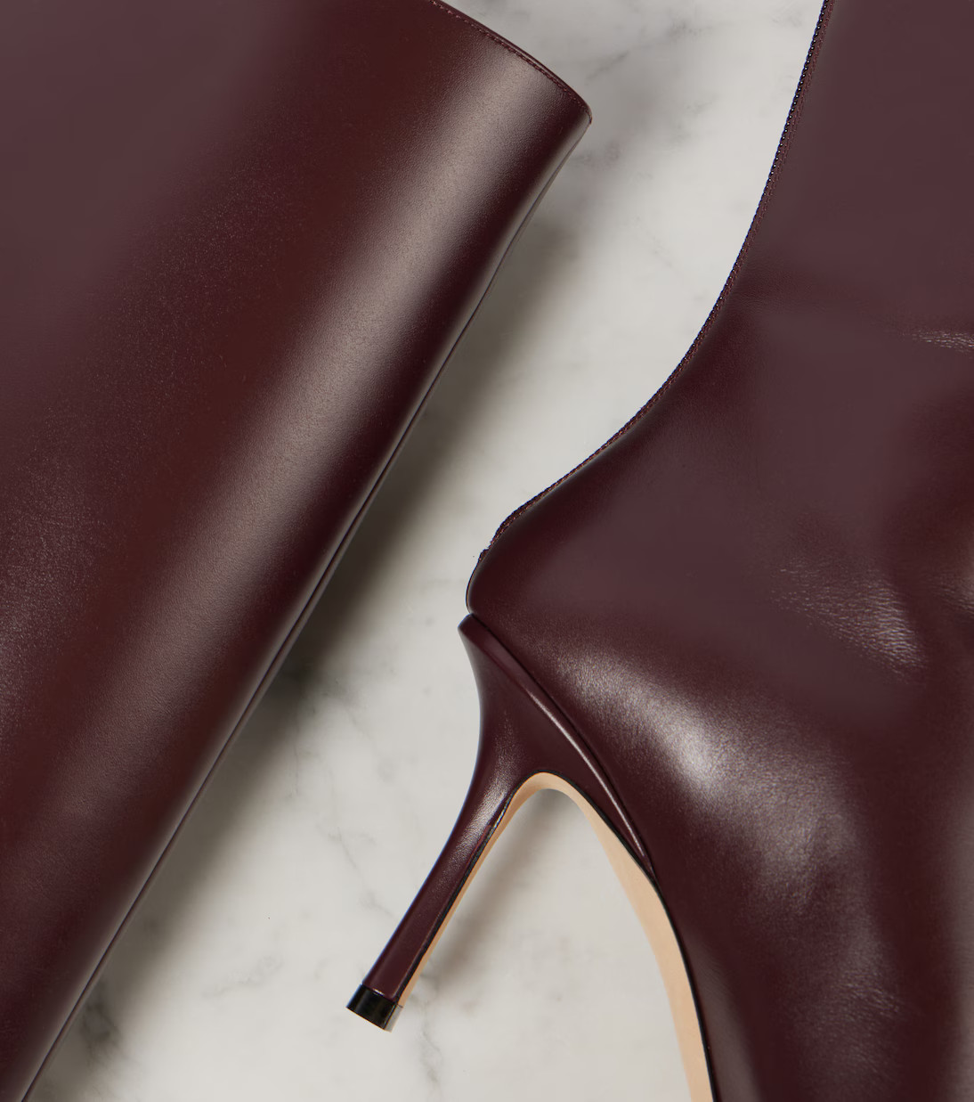 Agathe 85 leather knee-high boots | Mytheresa (UK)