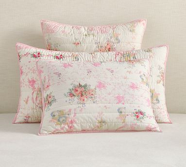 LoveShackFancy Floral Bow Patchwork Embroidered Quilted Sham | Pottery Barn (US)