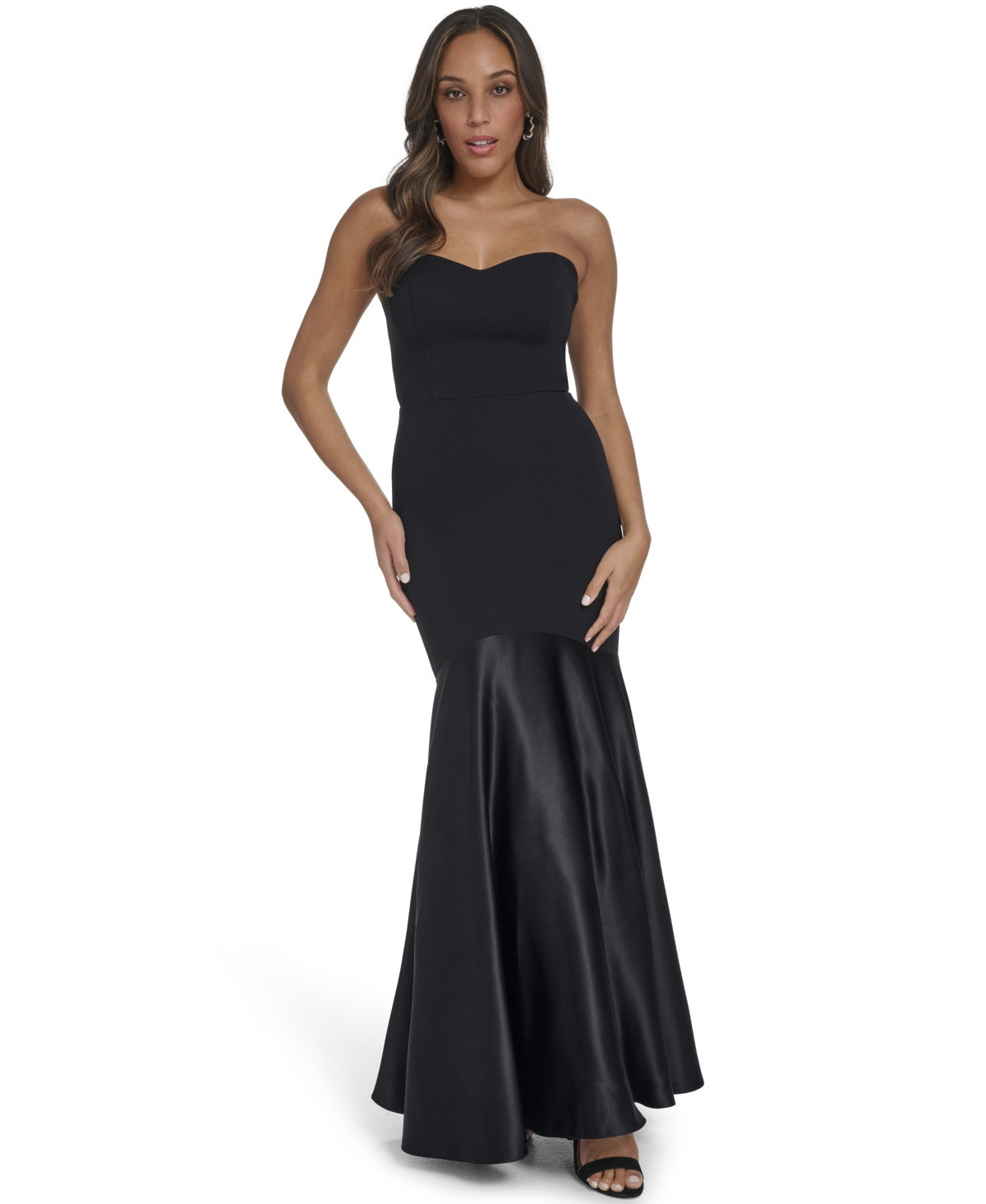 Eliza J Women's Strapless Mermaid Gown - Black | Macy's