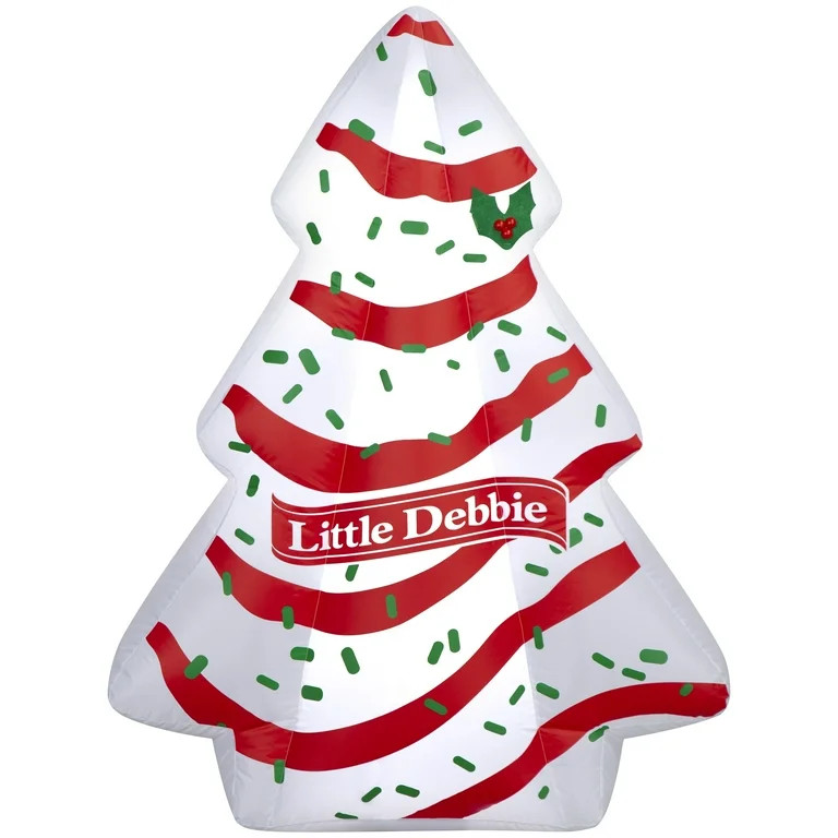 4.5 ft Little Debbie Snack Cake Tree Christmas Airblown Yard Inflatable, Multicolor, by Holiday T... | Walmart (US)