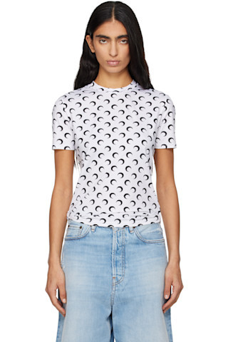 White Recycled Moon Jersey Second Skin Short Sleeves T-shirt | SSENSE