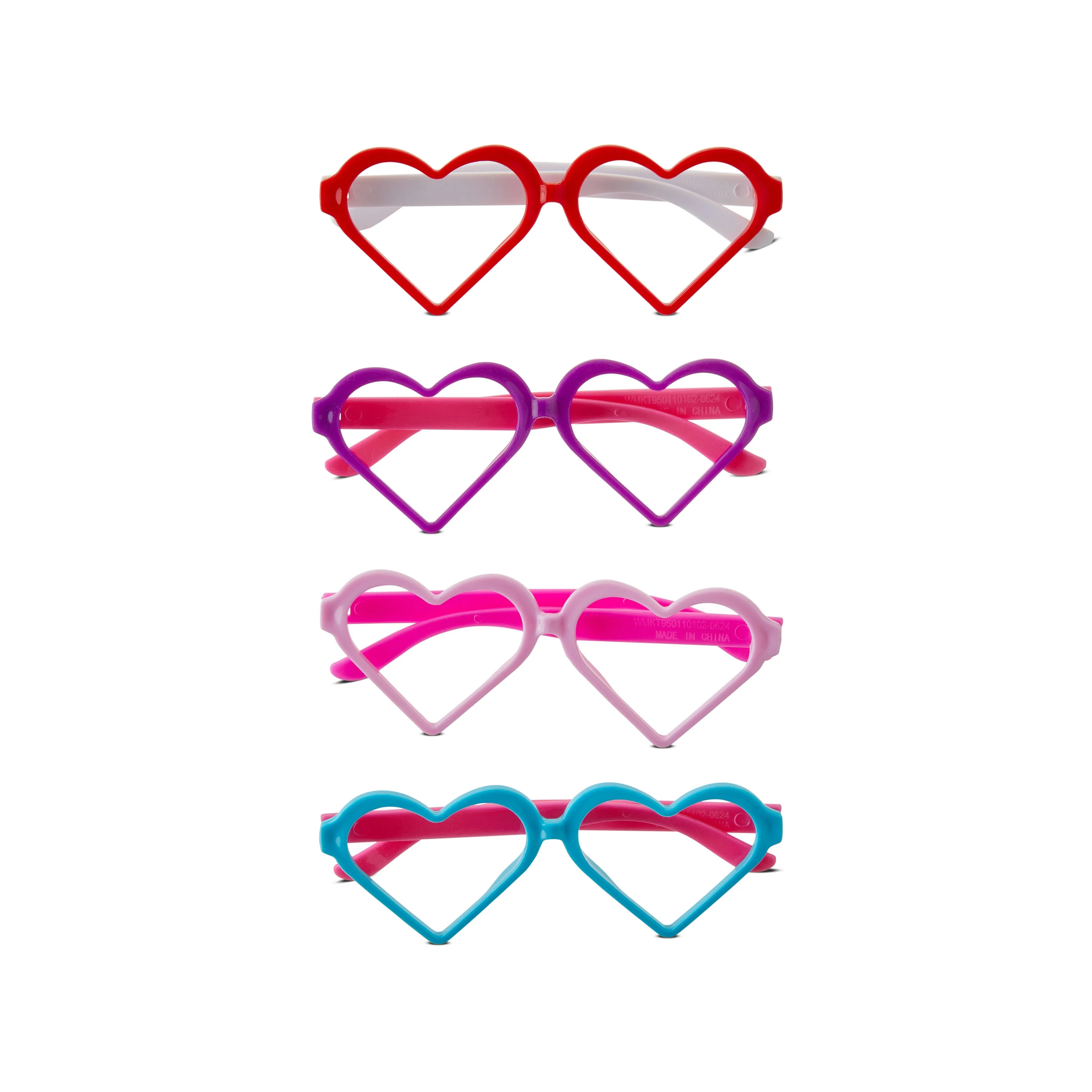 Valentine's Day Heart Glasses Frame Party Favors, 4 Count, by Way To Celebrate | Walmart (US)