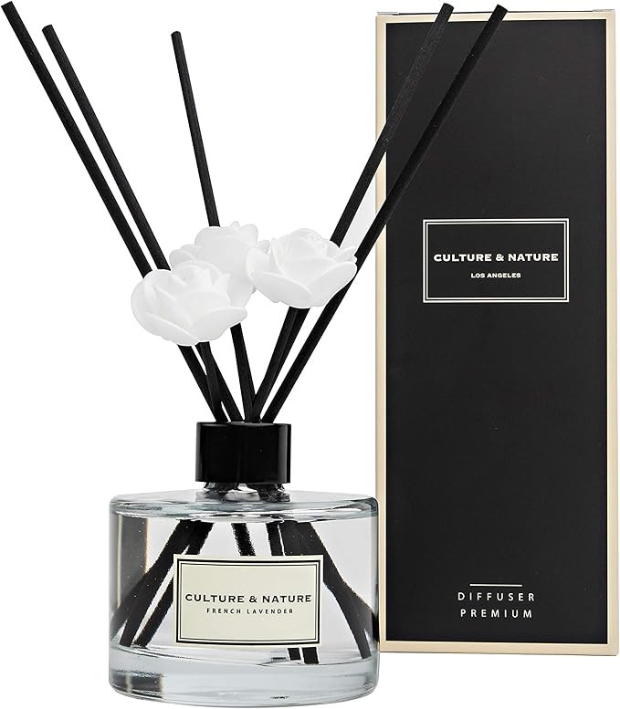 CULTURE & NATURE Reed Diffuser 6.7oz ( 200ml ) French Lavender Scented Reed Diffuser Set | Amazon (US)