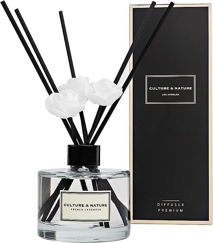 CULTURE & NATURE Reed Diffuser 6.7oz ( 200ml ) French Lavender Scented Reed Diffuser Set | Amazon (US)