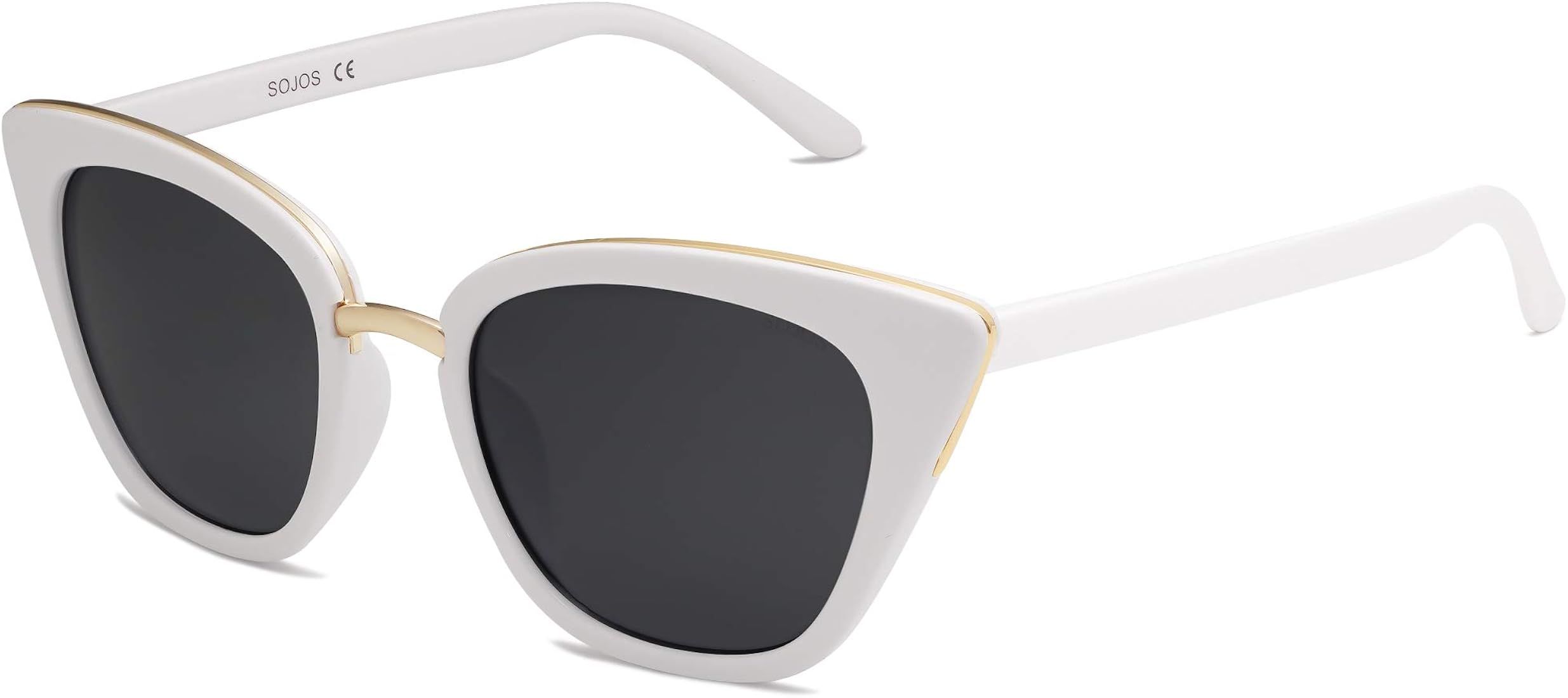 SOJOS Schick Rechteckig Katzenaugen Voll-Rahmen Sonnenbrille Damen Herren SJ2052 | Amazon (DE)