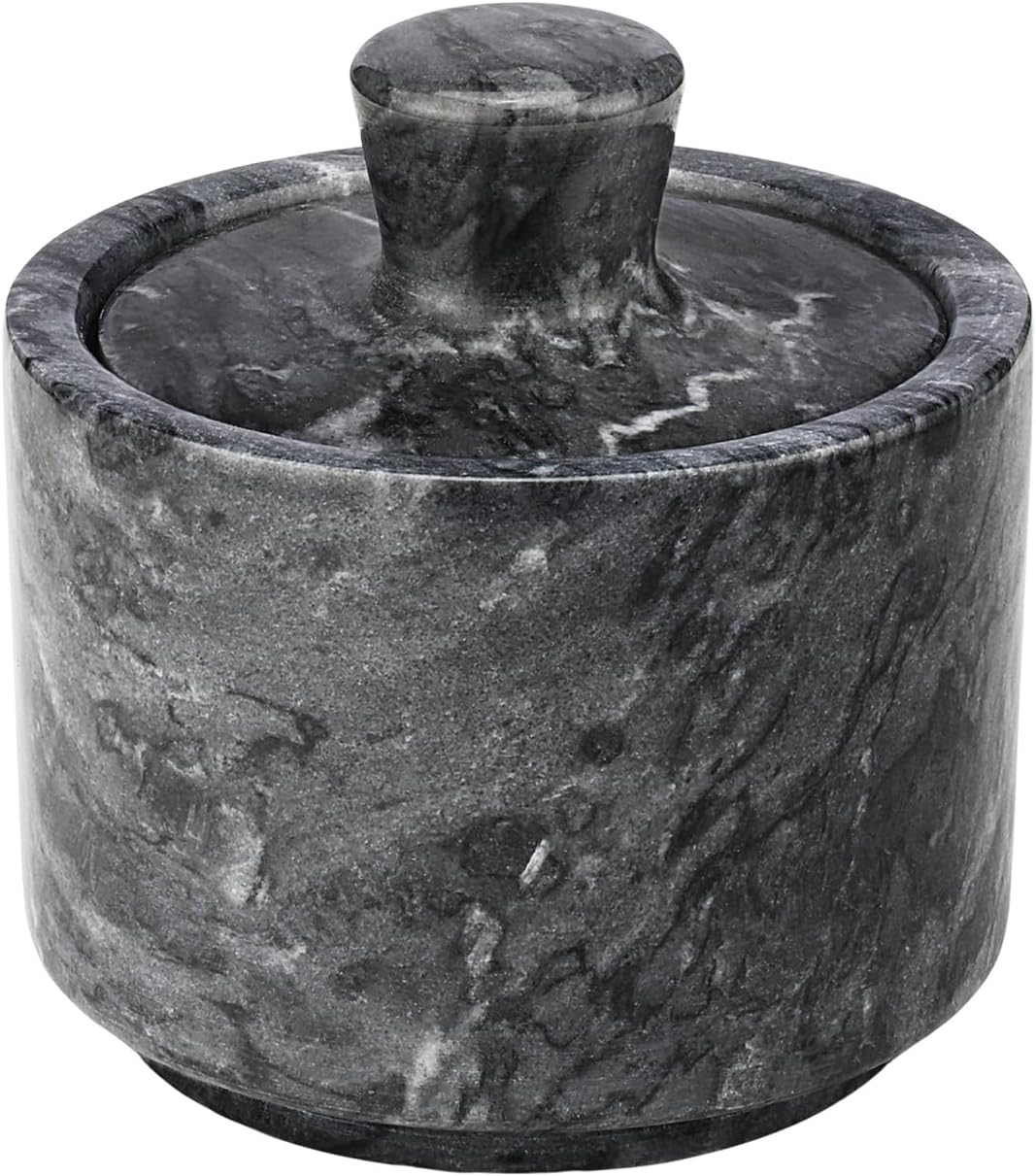 Flexzion Marble Salt Cellar with Lid, Multi-Purpose Marble Container for Salt, Pepper, Paprika an... | Amazon (US)