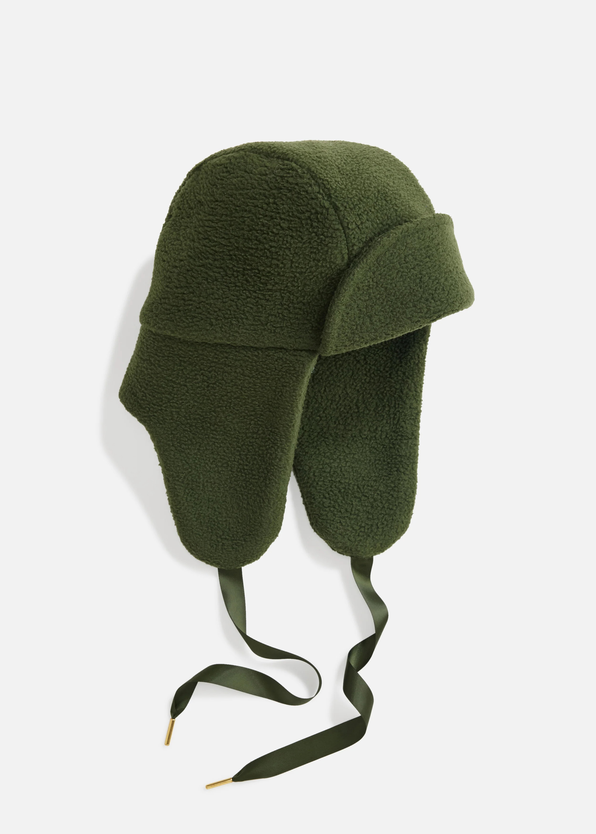 Alpine Trapper Hat in Sherpa Fleece (Spruce) | Dudley Stephens