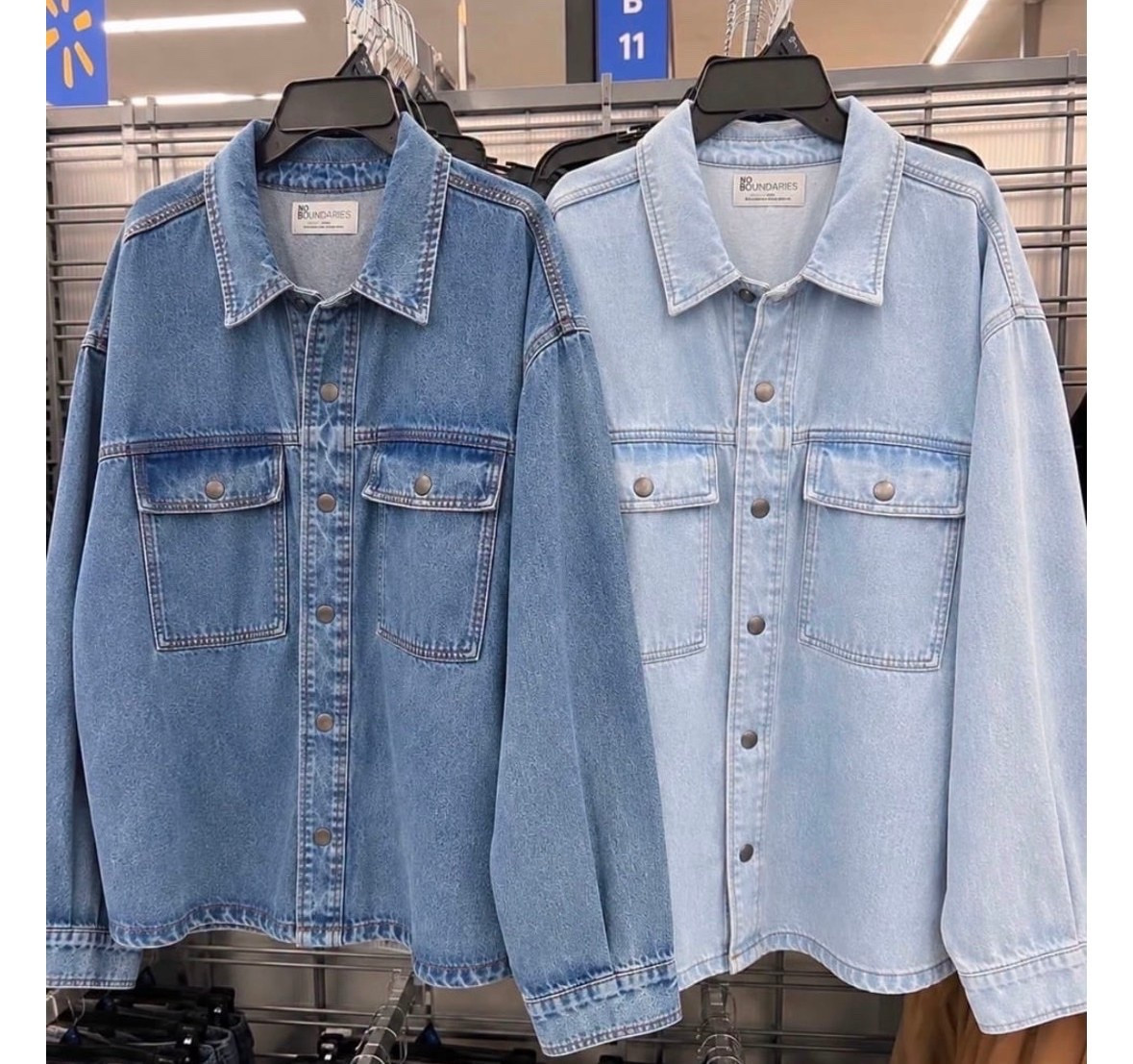 These @Walmart denim jackets 😍 #walmart #denim #oversized #trendy #under$30