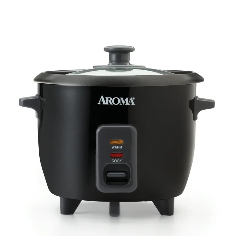 Aroma® 6-Cup (Cooked)/ 1.5Qt.  Rice & Grain Cooker, Black | Walmart (US)