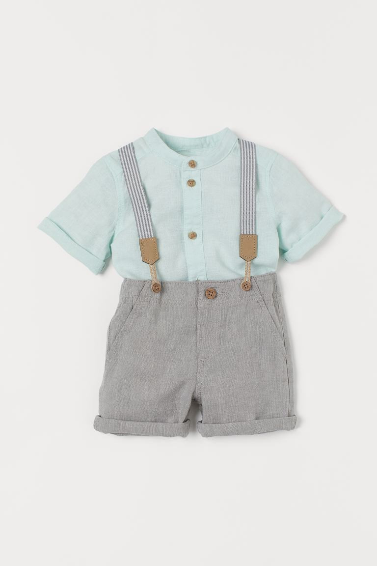 2-piece Set with Suspenders | H&M (US + CA)