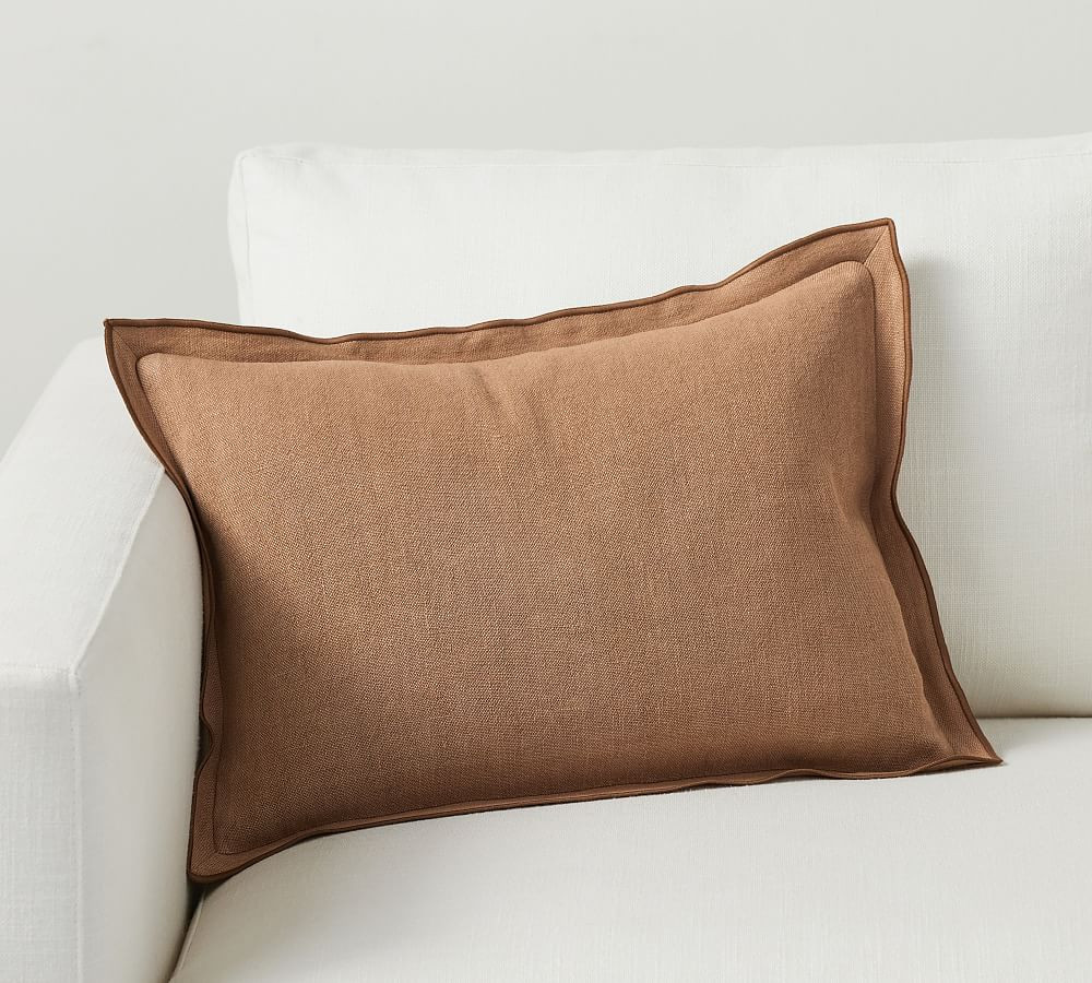 Galen Linen Lumbar Pillow | Pottery Barn (US)