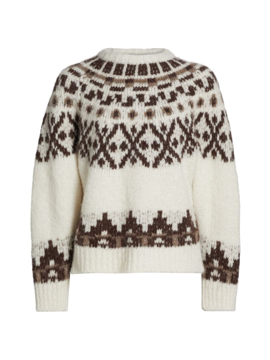 Fair Isle Alpaca-Blend Crewneck Sweater | Saks Fifth Avenue