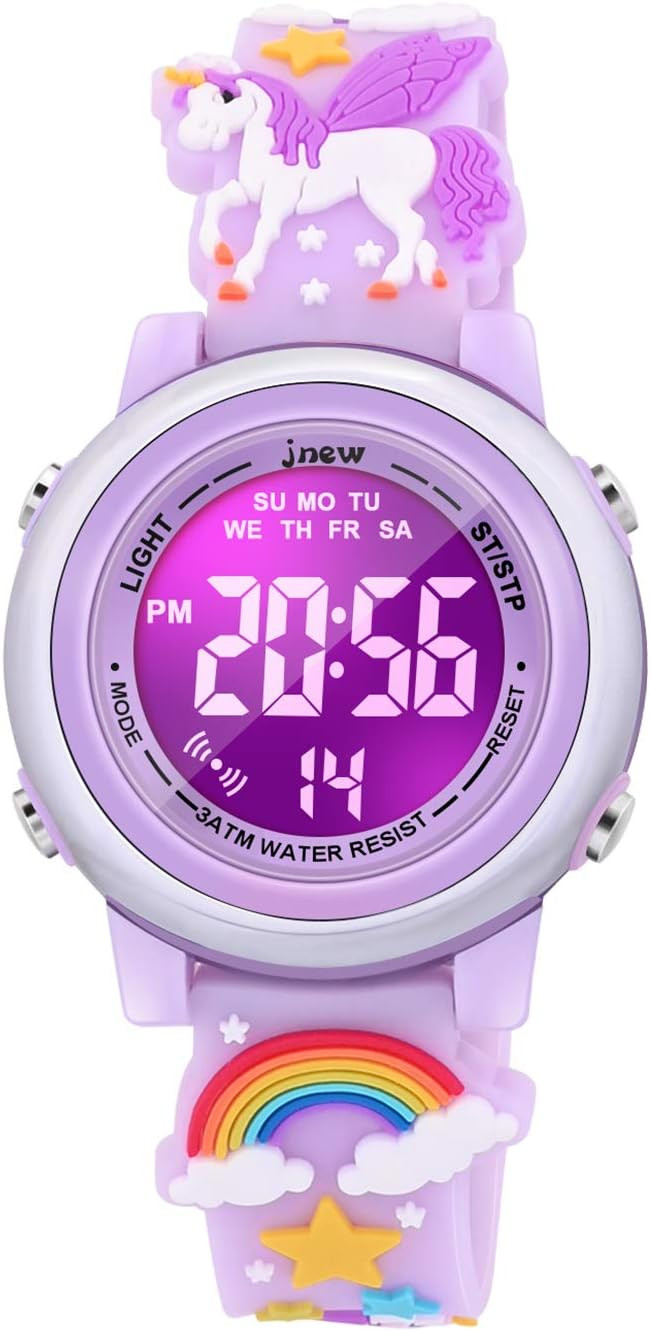 3D Cartoon Waterproof Watches for Girls with Alarm - Best Toys Gifts for Girls Age 3-12 | Amazon (US)