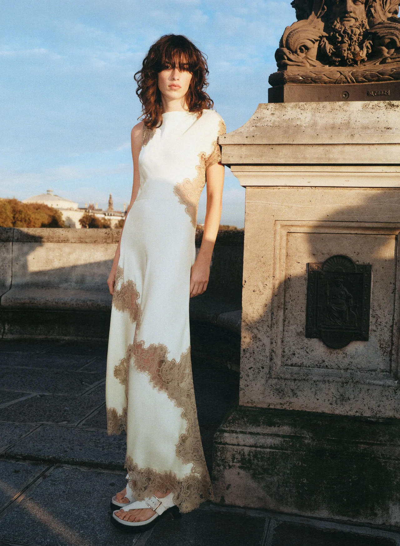Alessia Satin and Lace Maxi Dress | A.L.C