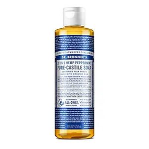 Dr. Bronner's - Pure-Castile Liquid Soap (Peppermint, 8 Ounce) - Made with Organic Oils, 18-in-1 ... | Amazon (US)