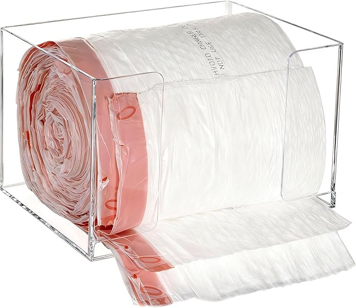 Extra Large Trash Bag Dispenser Roll Holder, Wall Mount Acrylic Garbage Bag Dispenser Roll Holder... | Amazon (US)