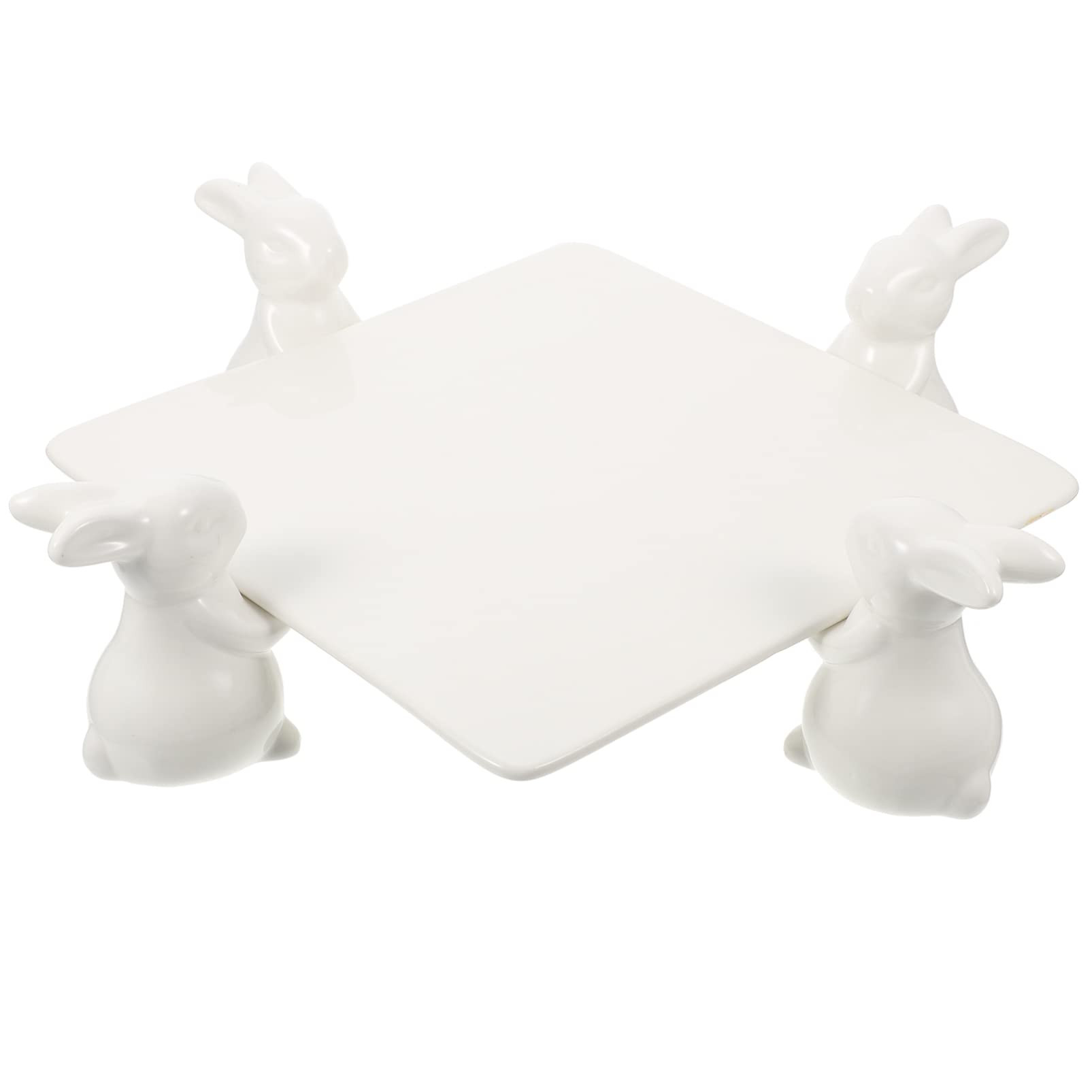 Hemoton 1 Set Ceramic Cake Tray Rabbit Shaped Cake Ceramic Cupcake Stand Ceramic Dessert Plates C... | Amazon (US)