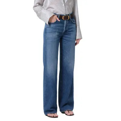 Citizens of Humanity Annina High Waist Straight Leg Jeans in Avant Md/Dark Indigo at Nordstrom, Size 28 | Nordstrom