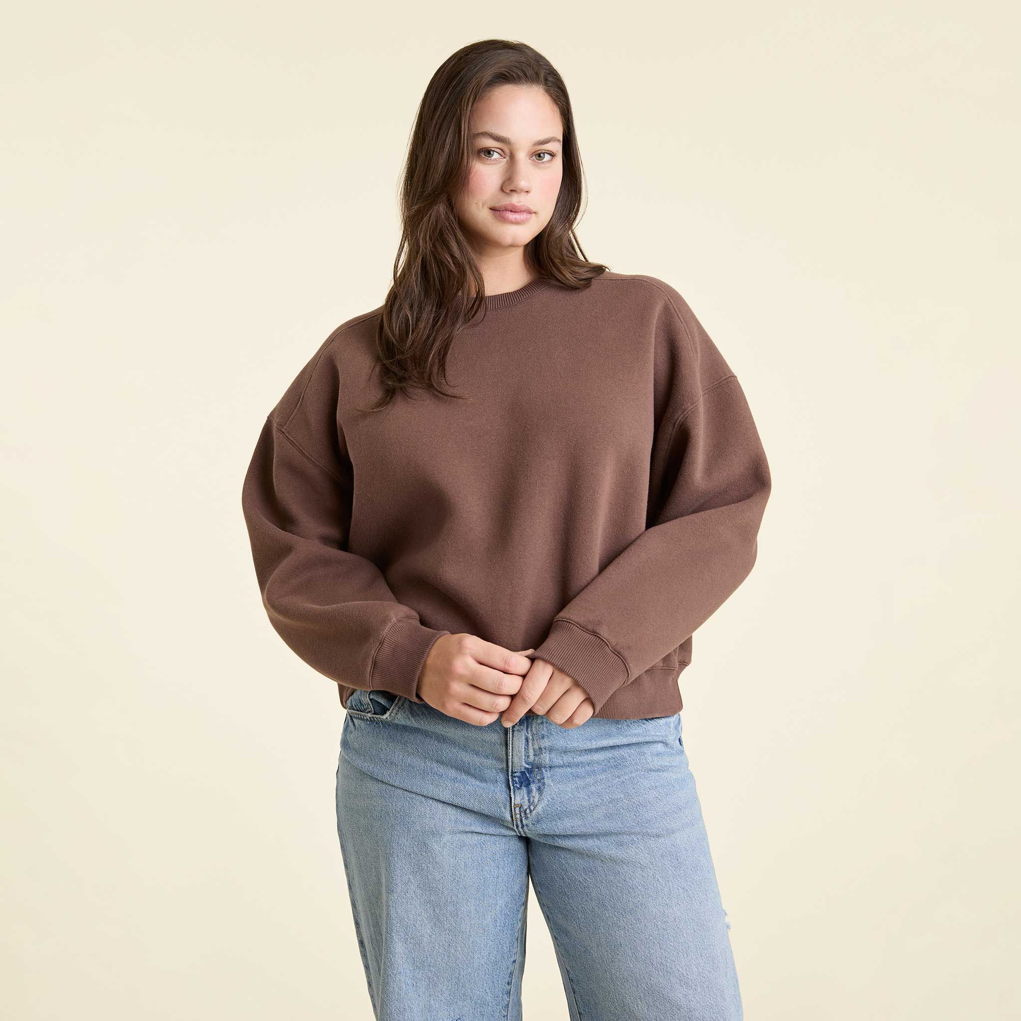 Classic Crewneck Sweatshirt | Coffee | Nuuds US