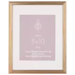 Gold Narrow 8" x 10" with Mat Frame, Aspect by Studio Décor® | Michaels Stores