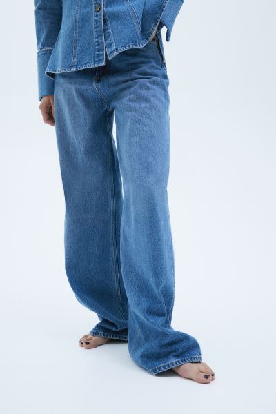 Wide Regular Jeans - Denim blue - Ladies | H&M US | H&M (US + CA)