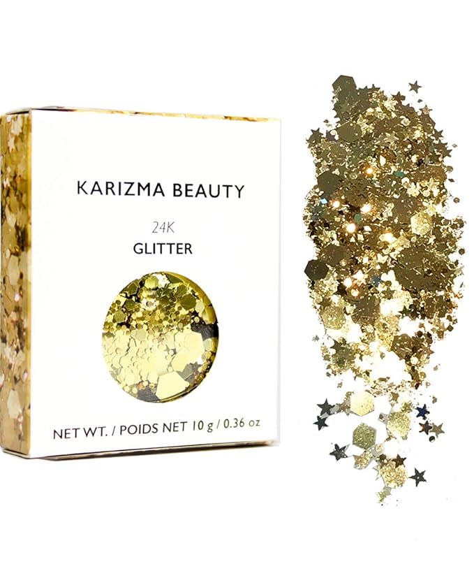 KARIZMA 24K Gold Glitter. 10g Chunky Face Glitter, Hair Glitter, Eye Glitter and Body Glitter for... | Amazon (US)