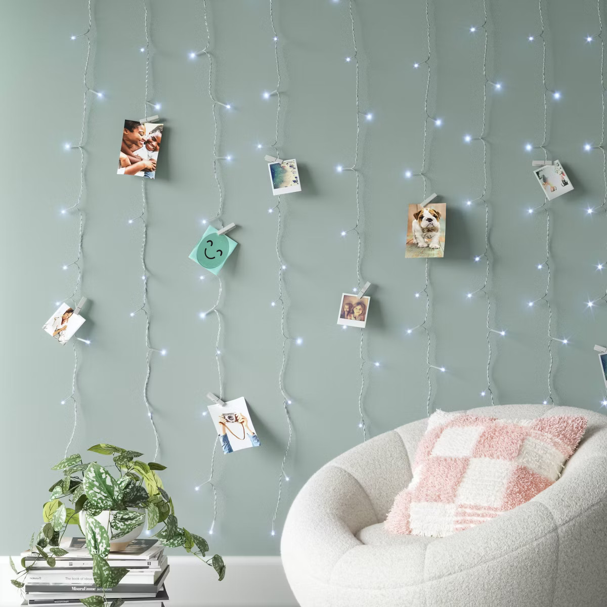 Curtain String Lights with Clips White - Room Essentials™: LED Fairy Lights for Dorm Decor, UL ... | Target