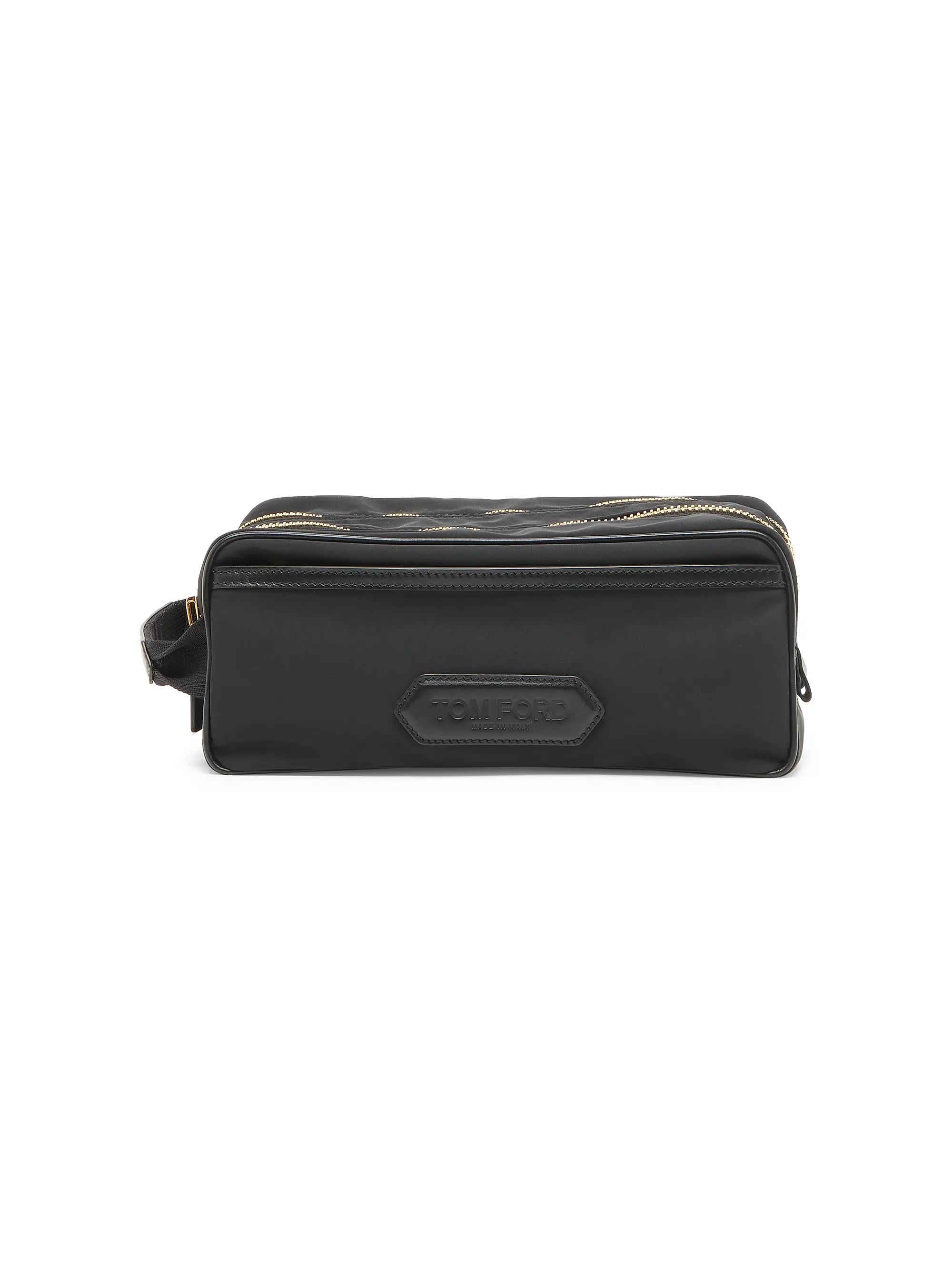 Logo Leather-Trimmed Nylon Toiletry Case | Saks Fifth Avenue