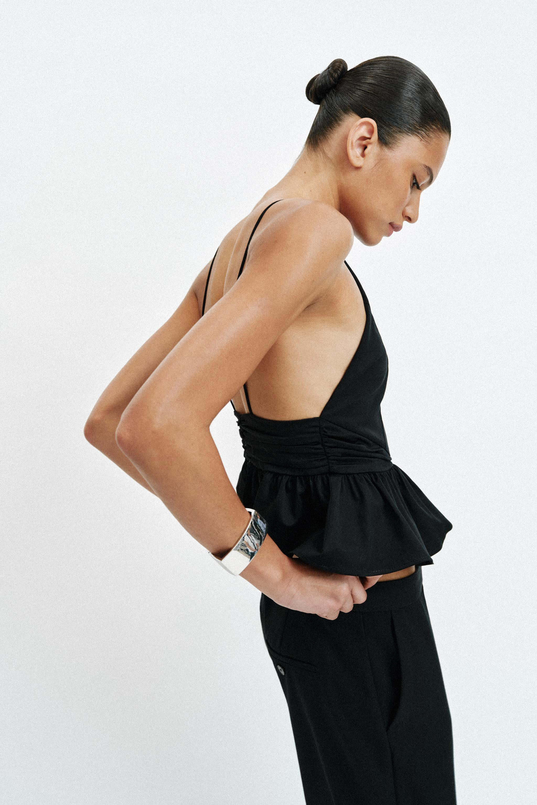 PEPLUM HALTER TOP | Zara US