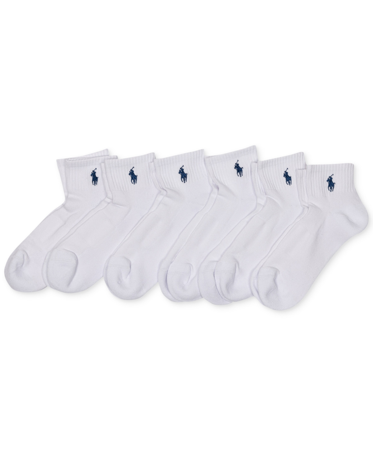 Polo Ralph Lauren Women's 6-Pk. Cushion Quarter Socks - White | Macy's
