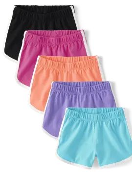 Toddler Girls Mix And Match Knit Dolphin Shorts 5-Pack | The Children's Place  - BLACK | The Children's Place