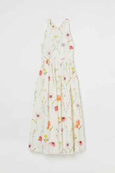 Ankle-length linen-blend dress | H&M (UK, MY, IN, SG, PH, TW, HK)