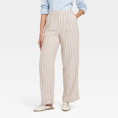 Women's Linen Essential Trouser - A New Day™ | Target