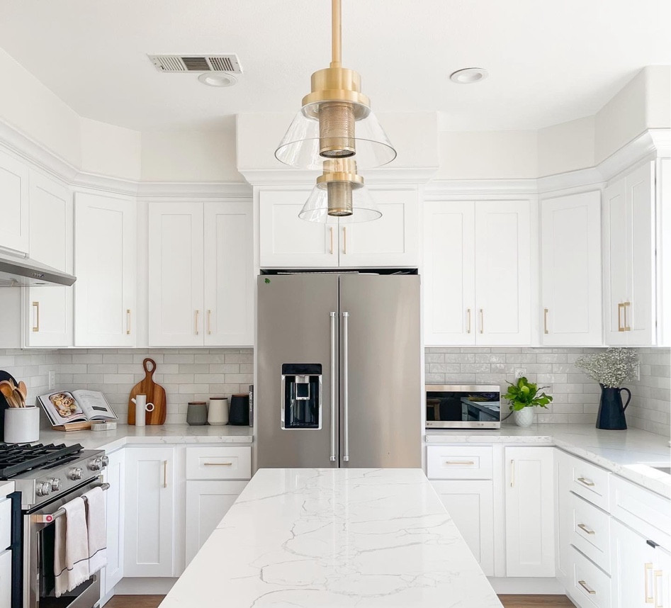 A timeless white kitchen will never get old. Hardware and fixtures are RH inspired! #timelesskitchen #kitchen #crate&barrel

#LTKhome #LTKSeasonal #LTKunder100